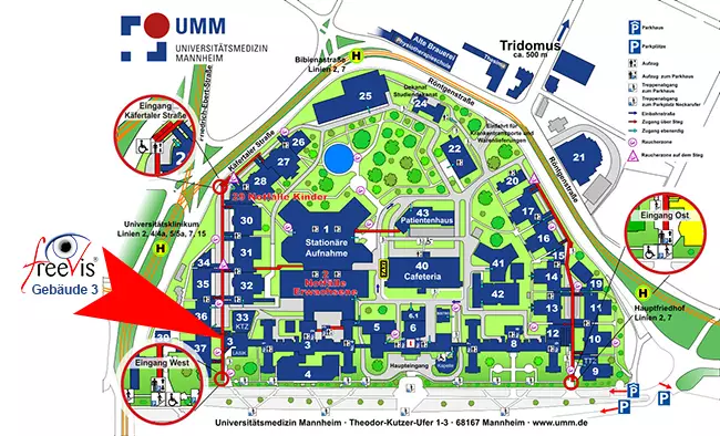Map FreeVis Mannheim